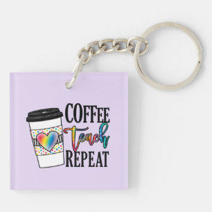 Llavero Repetición de Teach de Café - Vida Divertida Del P