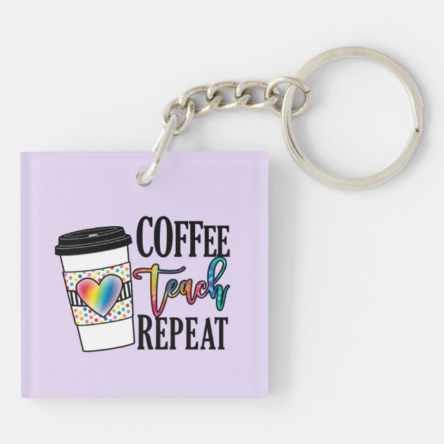 Llavero Repetición de Teach de Café - Vida Divertida Del P (Atrás)