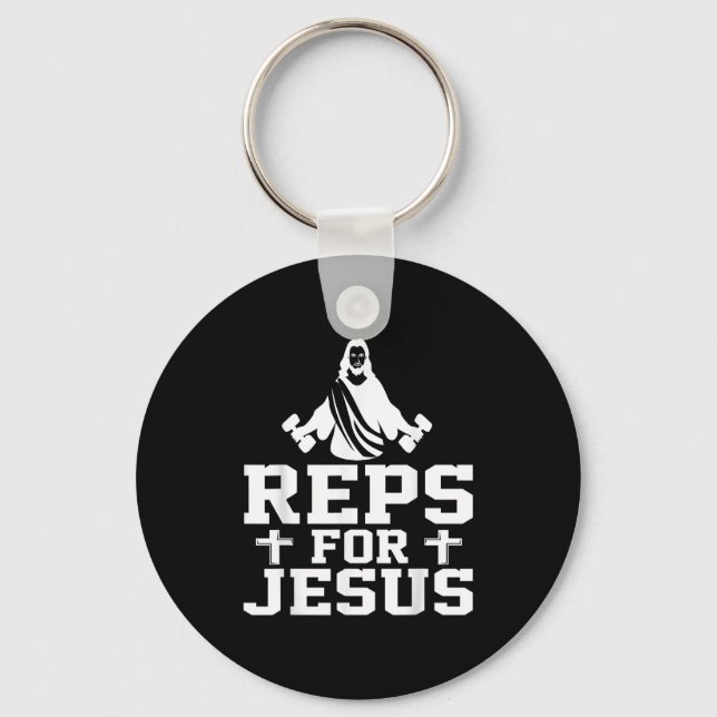 Llavero Reps For Jesus Funny Christian Gym Fitness Biceps  (Anverso)
