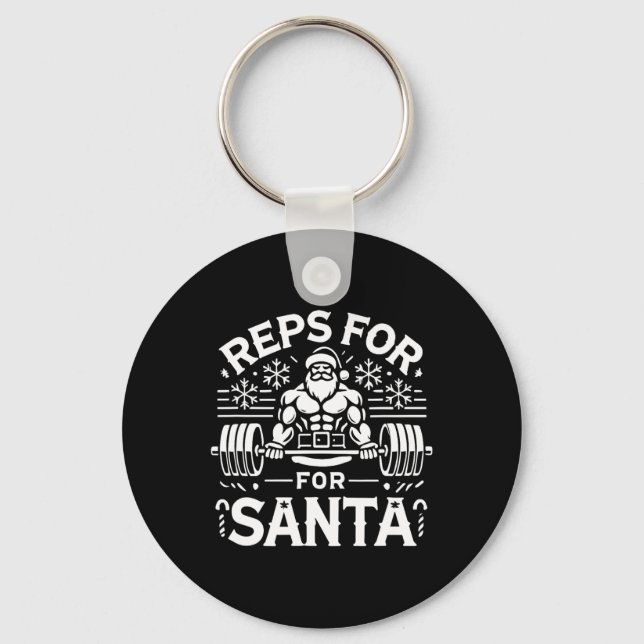 Llavero Reps For Santa – Funny Christmas Fitness Bodybuild (Anverso)