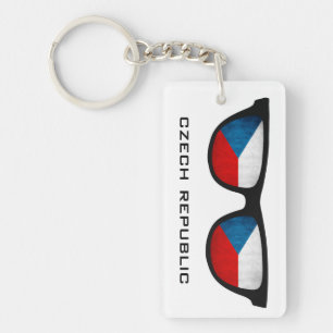 Llavero República Checa sombras personalizado texto y cade