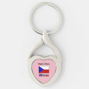 Llavero República Checa y Bandera Checa Personalizadas