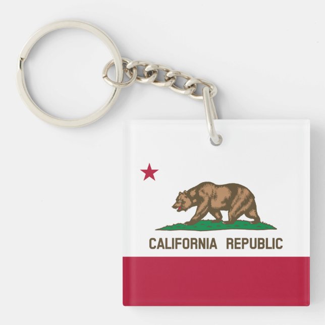 Llavero República de California Estados Unidos Bandera del (Frente)