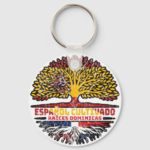 Llavero República Dominicana España Bandera de raíces de á