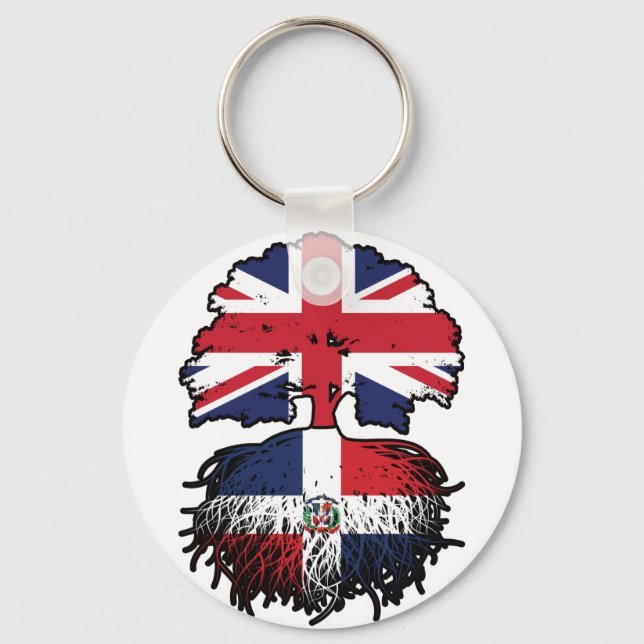 Llavero República Dominicana Raza del Árbol británico domi (Anverso)