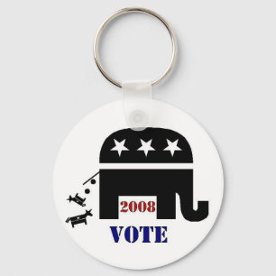 LLAVERO REPUBLICANO DE VOTO EN KEYCHAIN 2008