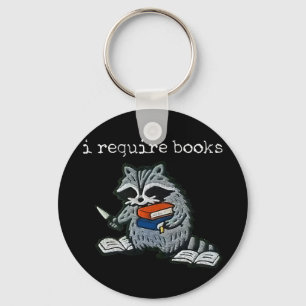 Llavero Requiero libros mapache divertido libro de lectura