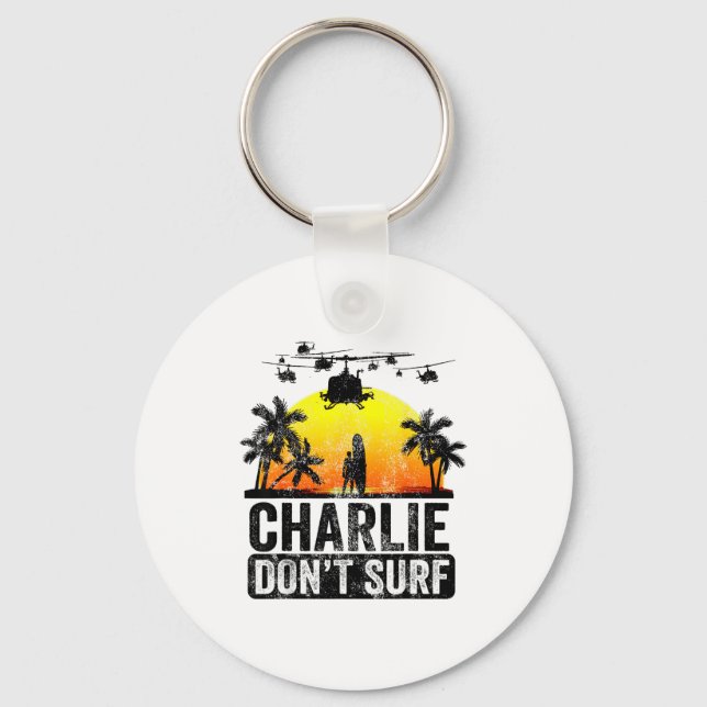 Llavero Rertro Vintage Charlie Dont Surf  (Anverso)