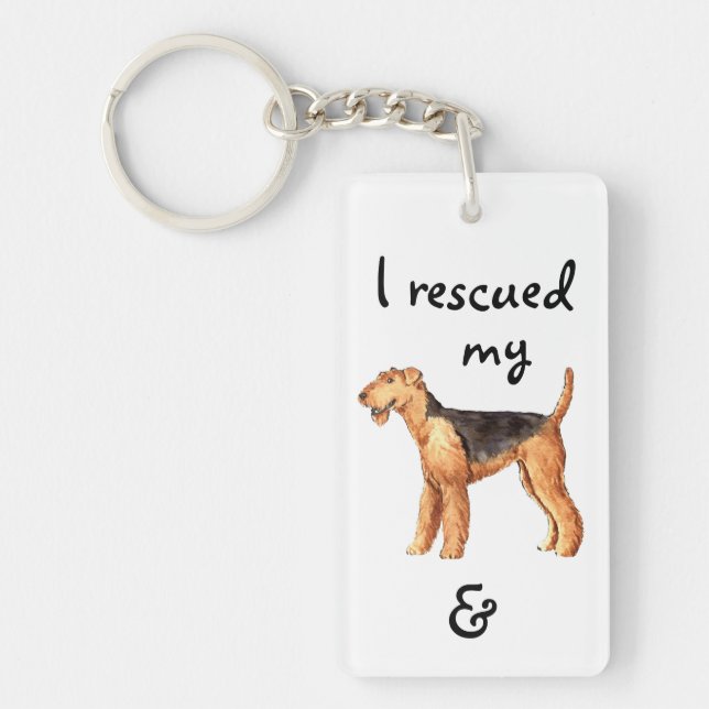 Llavero Rescue Airedale (Frente)