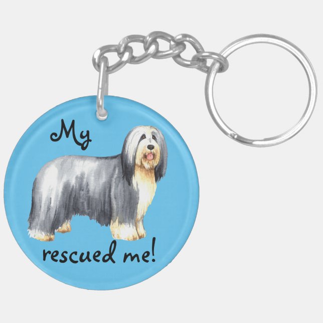 Llavero Rescue Bearded Collie (Izquierda Bajo)