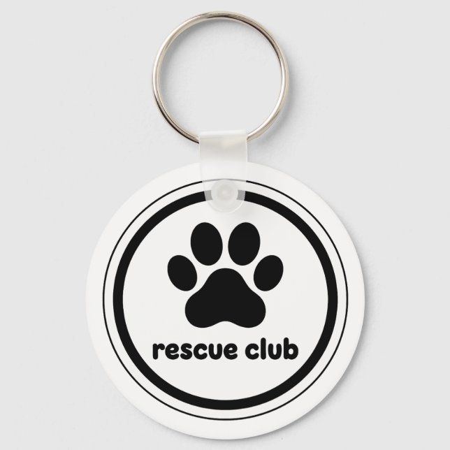 Llavero Rescue Club – United by Paws (Anverso)