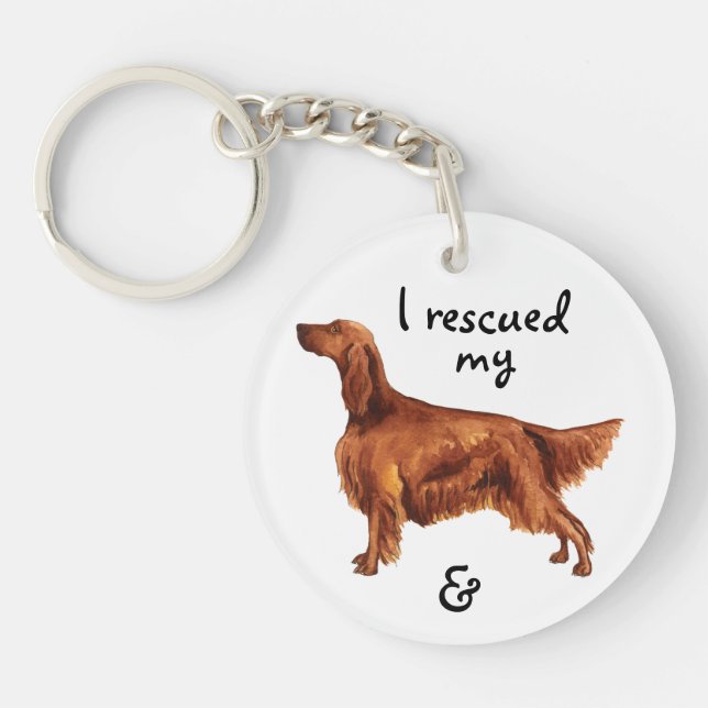 Llavero Rescue Irish Setter (Frente)