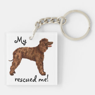 Llavero Rescue Irish Water Spaniel Keychain