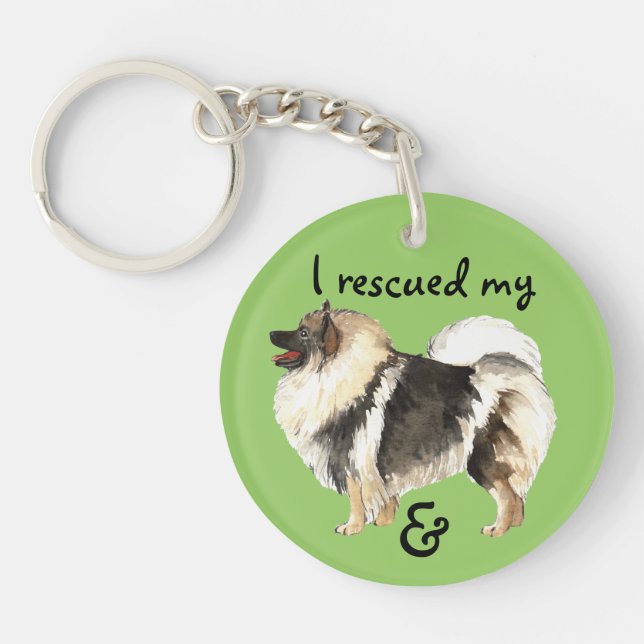 Llavero Rescue Keeshond (Frente)