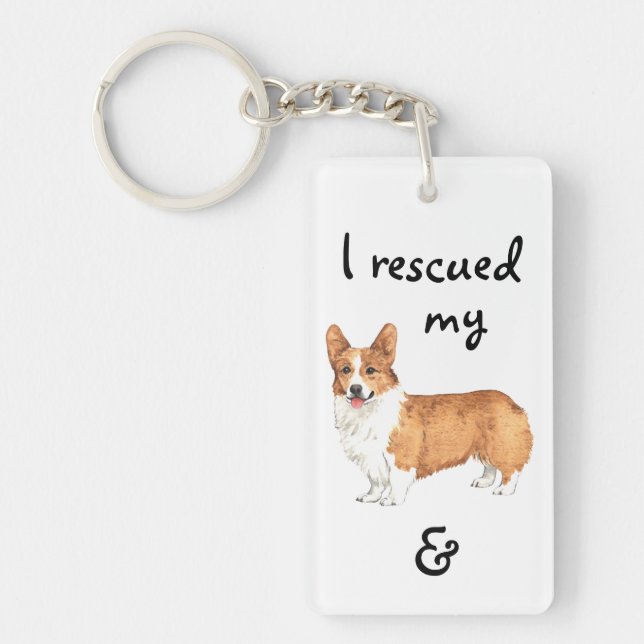 Llavero Rescue Pembroke Welsh Corgi (Frente)