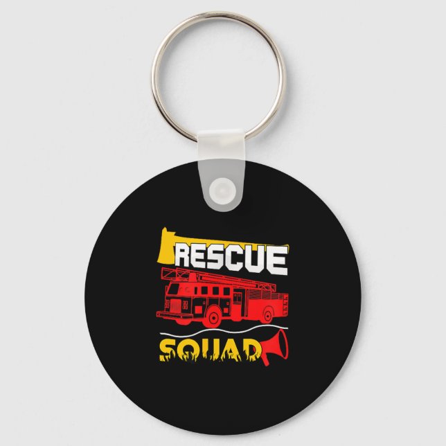 Llavero Rescue Squad Lifesaver Fireman Gift Proud Firefigh (Anverso)