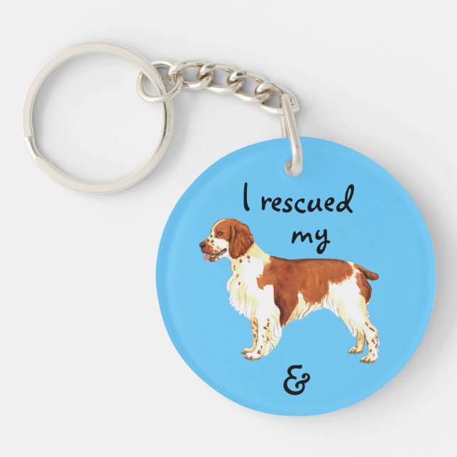Llavero Rescue Welsh Springer Spaniel (Frente)