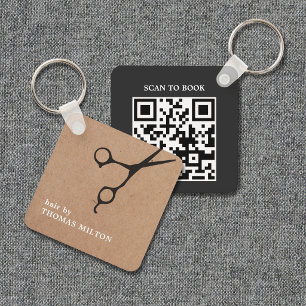 Llavero Reserva de citas con código QR mínimo para salón