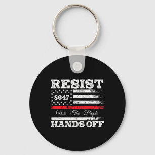 Llavero Resist Hands Off 86 47 Ee.Uu. Bandera Estadouniden