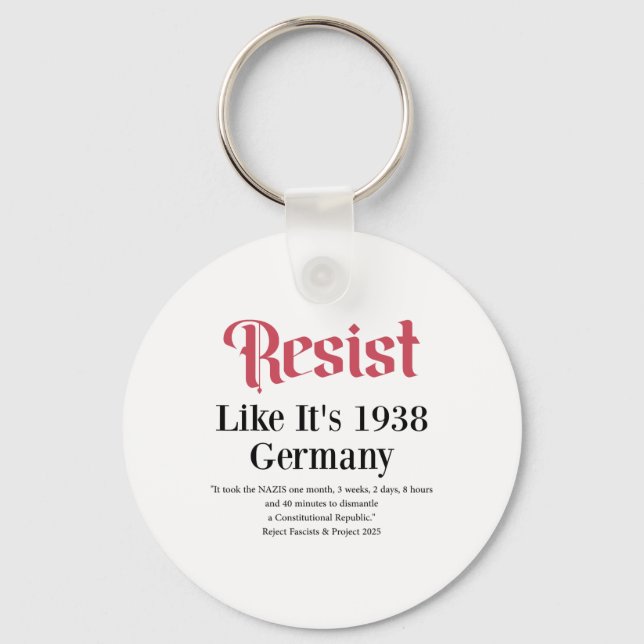 Llavero Resist Like It's 1938 Alemania 2 (Anverso)