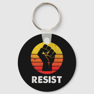 Llavero Resist Retro Vintage Mujeres feministas anarquista