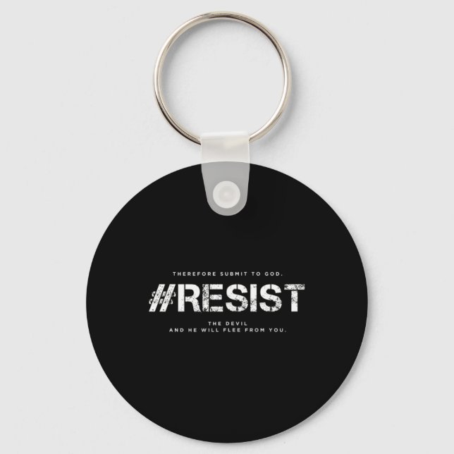 Llavero #resista cristiano (Anverso)