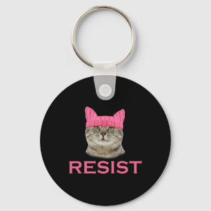 Llavero Resistir a la protesta de Gorra de gatos