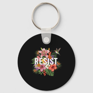Llavero Resistir a los hombres feministas florales