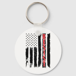 Llavero Resistir a Trump Tees - la bandera estadounidense