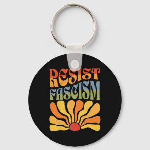 Llavero Resistir el fascismo retro boho Feminist Pro Choic