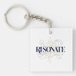 Llavero Resonate Abstract Line Art Acrylic Keychain