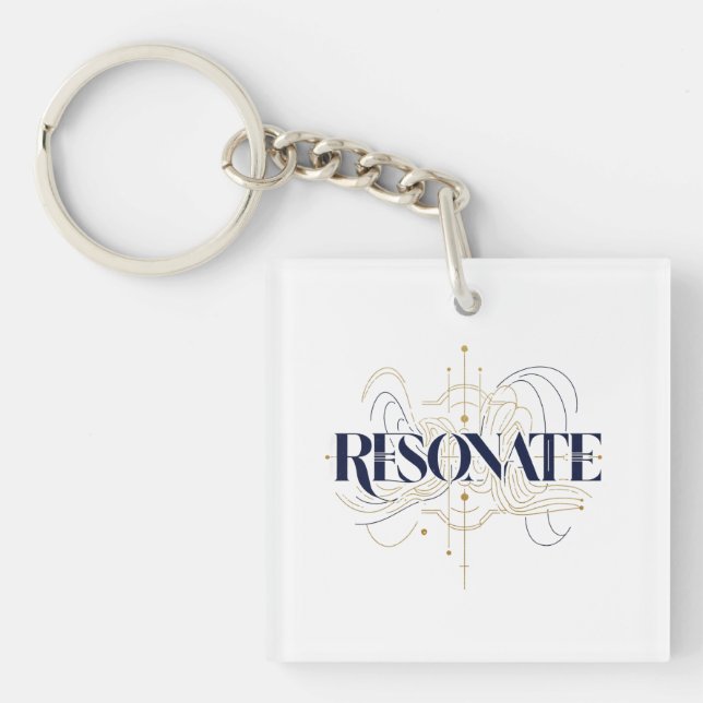 Llavero Resonate Abstract Line Art Acrylic Keychain (Frente)