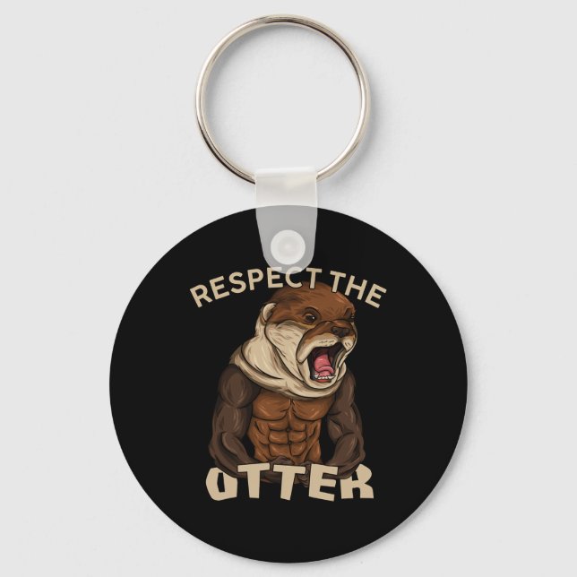 Llavero Respect The Otter - Muscular Fitness Bodybuilder A (Anverso)
