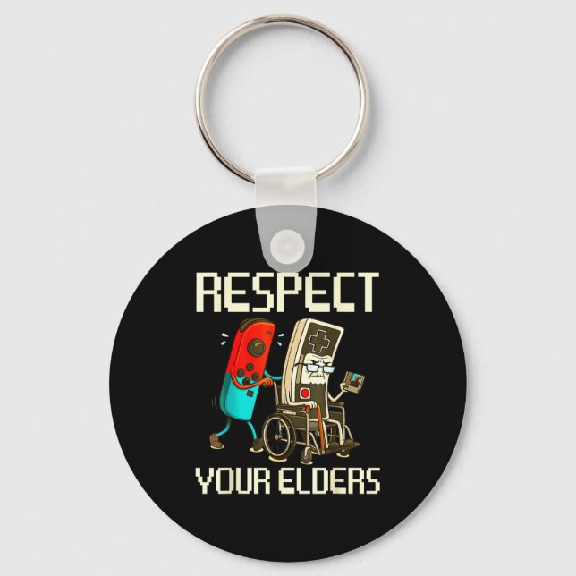 Llavero Respect Your Elders Gaming Clic  (Anverso)