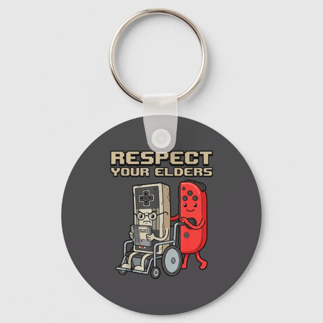 Llavero Respect Your Elders Retro Gaming Funny Gamer Contr (Anverso)