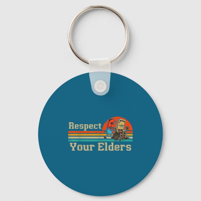 Llavero Respect Your Elders Retro Gaming Funny Gamer Contr (Anverso)