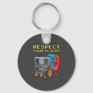 Llavero Respeta a tus mayores Retro Gaming divertido Gamer