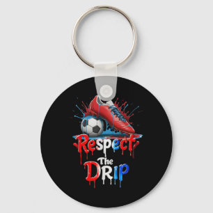 Llavero Respetar el estilo de calle de graffiti de fútbol