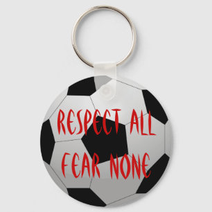 Llavero Respeto a todos, miedo a ninguna pelota de fútbol