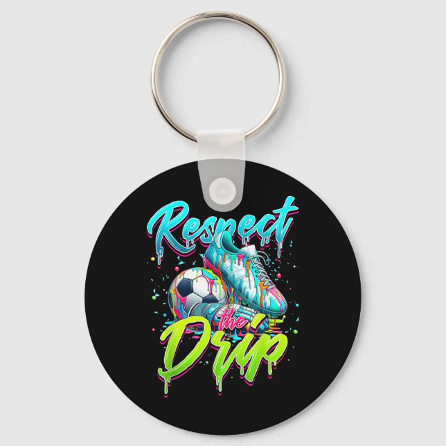 Llavero Respeto El Drip Fútbol Helado Drip Drip Con Drogk (Anverso)