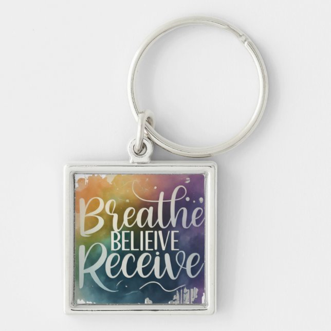 Llavero Respira, Cree, Recibe (Frente)