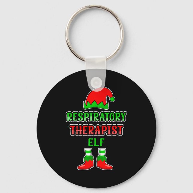 Llavero Resratory Therast Elf Resratory Therapy Christmas  (Anverso)