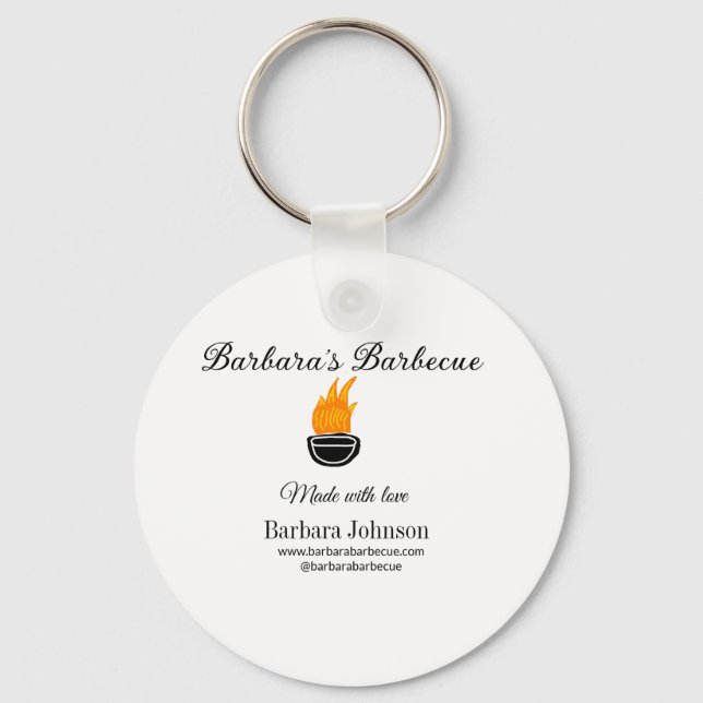 Llavero Restaurante barbacoa cocina página web de medios s (Anverso)