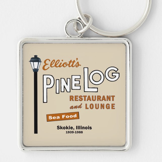 Llavero Restaurante Elliott's Pine Log, Skokie, IL. 1939-8 (Frente)
