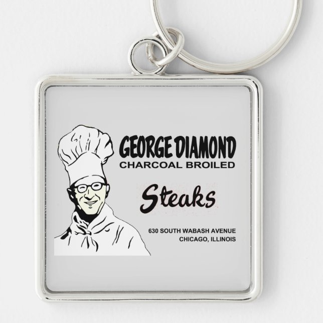 Llavero Restaurante George Diamond, Chicago, IL (Frente)