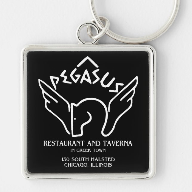 Llavero Restaurante Pegasus y Taverna, Chicago, IL (Frente)