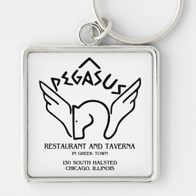 Llavero Restaurante Pegasus y Taverna, Chicago, IL (Frente)
