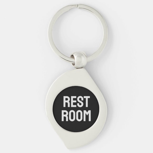 Llavero Restaurante Toilet Guest house o business Keychain (Anverso)