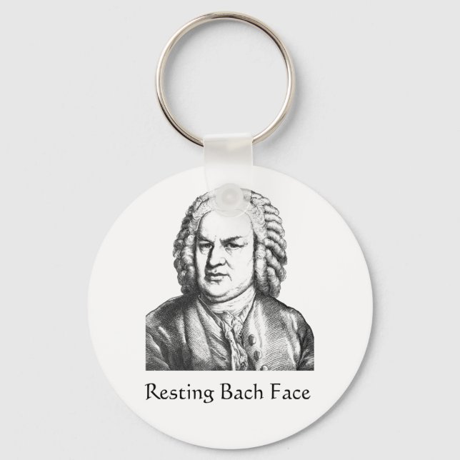 Llavero Resting Bach Face Classical Music Composer (Anverso)