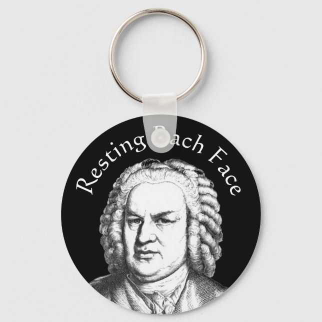 Llavero Resting Bach Face Classical Music Composer (Anverso)